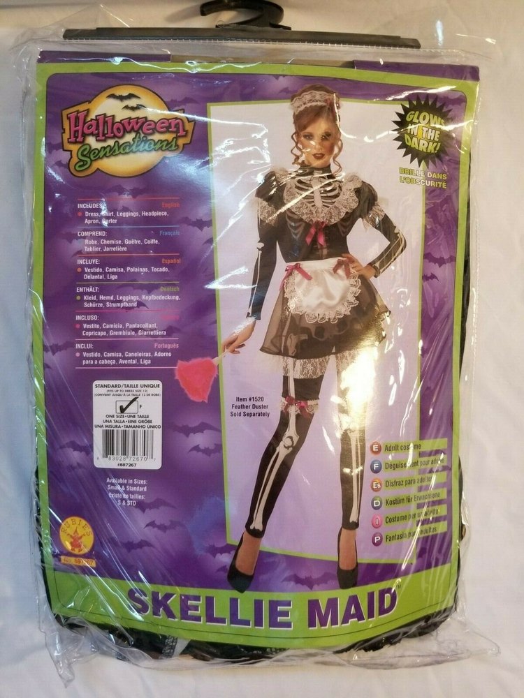 Rubie's Costumes Skellie Maid Glow in the Dark NIP Complete Outfit Included